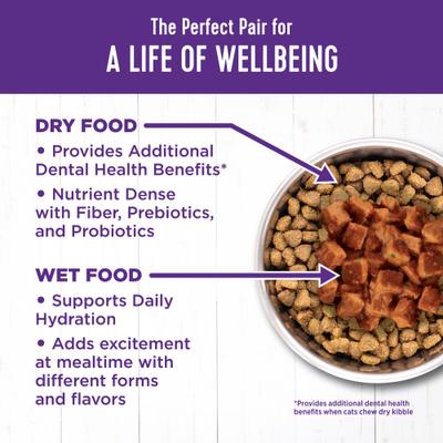 Show full view: Wellness Complete Health Morsels Turkey Dinner Cubes in Rich Gravy Grain-Free Canned Cat Food, 5.5-oz, case of 24 slide 6 of 11