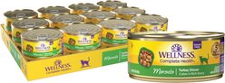 Wellness Complete Health Morsels Turkey Dinner Cubes in Rich Gravy Grain-Free Canned Cat Food, 5.5-oz, case of 24