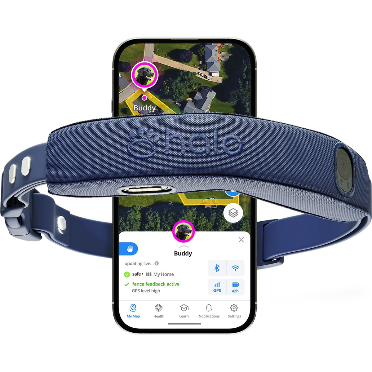 Halo Collar 5 Wireless Dog Fence System & GPS Collar, Midnight