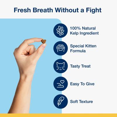 Show full view: ProDen Plaqueoff System Holistic Oral Care Kitten Dental Cat Treats, 3-oz bag, count varies slide 4 of 9