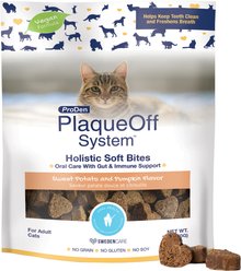 ProDen PlaqueOff System Sweet Potato & Pumpkin Flavor Cat Dental Treats, 3-oz bag