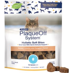 ProDen PlaqueOff System Sweet Potato & Pumpkin Flavor Cat Dental Treats, 3-oz bag