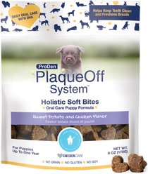 ProDen Plaqueoff System Holistic Oral Care Puppy Dental Dog Treats, 6-oz bag, count varies