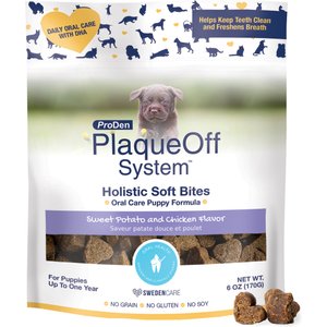 ProDen Plaqueoff System Holistic Oral Care Puppy Dental Dog Treats, 6-oz bag, count varies