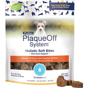 ProDen Plaqueoff System Holistic Oral Care Support Adult Dental Dog Treats, 6-oz bag, count varies
