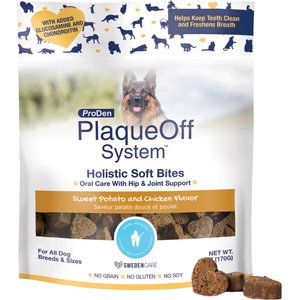 ProDen Plaqueoff System Holistic Oral Care with Hip & Joint Adult Dental Dog Treats, 6-oz bag, count varies