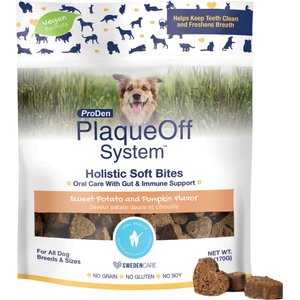 ProDen Plaqueoff System Holistic Oral Care with Gut & Immune Support Adult Dental Dog Treats, 6-oz bag, count varies