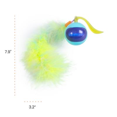Show full view: Catstages Roll & Chase Rechargeable Interactive Robot Cat Toy with Feather Teaser Tail slide 7 of 7