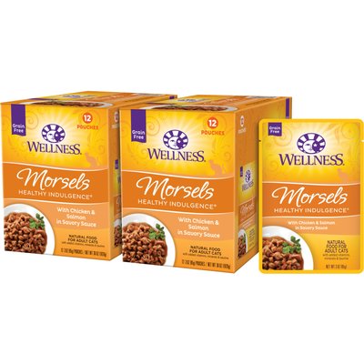 Wellness Wellness Healthy Indulgence Chicken & Salmon Cat Food, 3-oz, 24 ct