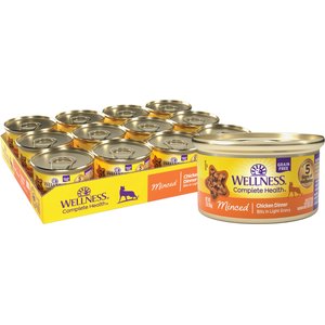 Wellness Complete Health Minced Chicken Dinner Grain-Free Canned Cat Food, 3-oz, case of 24