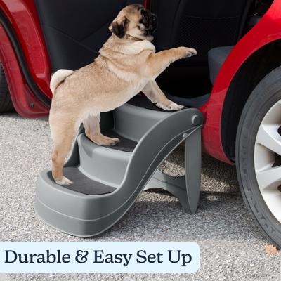 Show full view: Pet Adobe 3-Step Dog Stairs, Gray slide 4 of 6