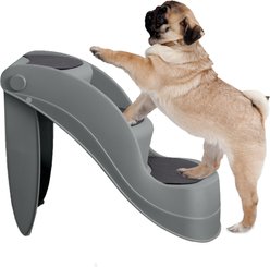 Pet Adobe 3-Step Dog Stairs, Gray