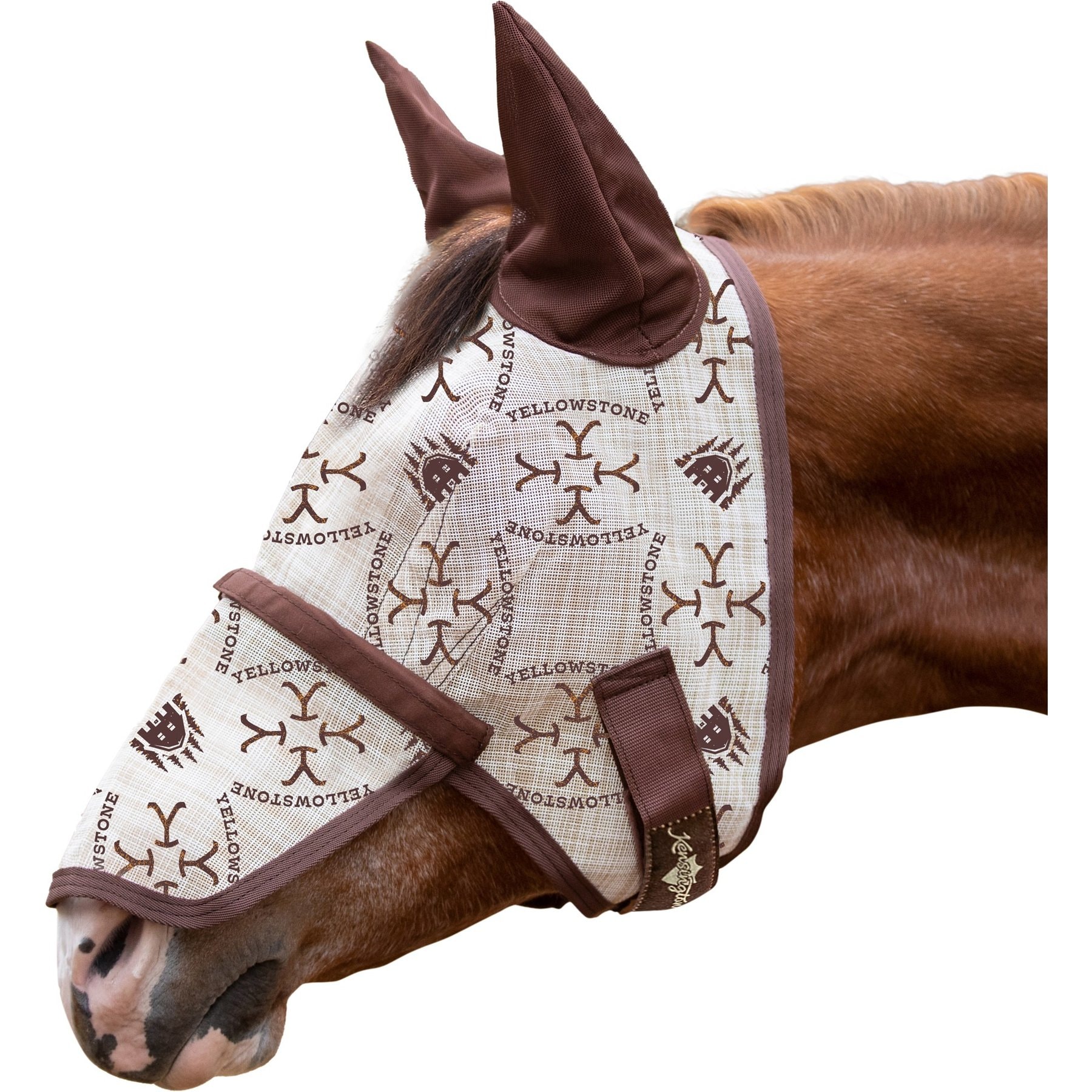 Kensington Protective Products Horse Fly Mask with Removable Nose, Yellowstone, Horse