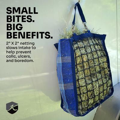 Show full view: Kensington Protective Products 2 Flake Deluxe Slow Feed Horse Hay Bag, Deluxe Black slide 5 of 5