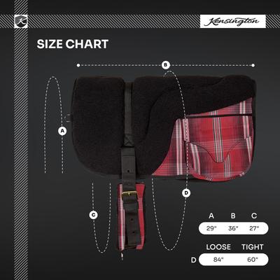 Show full view: Kensington Protective Products Fleece Bareback Horse Saddle Pad with Pockets, Merlot slide 2 of 5