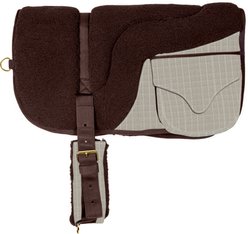 Kensington Protective Products Fleece Bareback Horse Saddle Pad with Pockets, Desert Sand