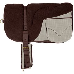 Kensington Protective Products Fleece Bareback Horse Saddle Pad with Pockets, Desert Sand