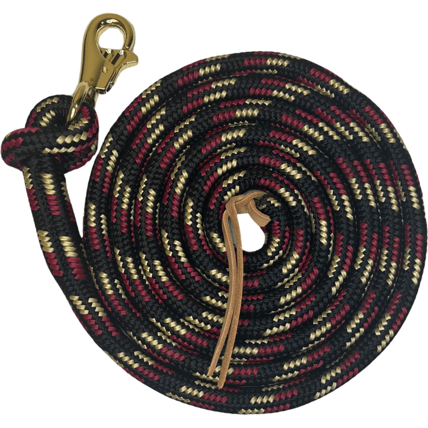 Kensington Protective Products Multi-Colored Clinician Horse Training Lead Rope, 10-ft, Deluxe Black