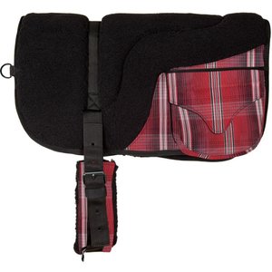 Kensington Protective Products Fleece Bareback Horse Saddle Pad with Pockets, Merlot