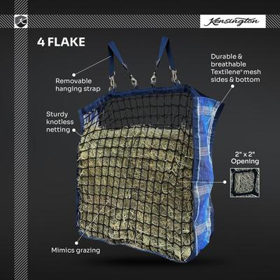 Show full view: Kensington Protective Products 4 Flake Deluxe Slow Feed Horse Hay Bag, Deluxe Black slide 4 of 5