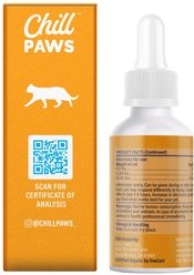 Chill Paws Organic 250mg Full Spectrum Hemp Extract Tincture Calming Supplement for Cats, 1-fl oz bottle slide 2 of 4