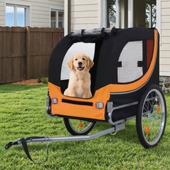 Yafylly All-Terrain Pet Carrier with Durable Steel Frame & Waterproof Rain Cover, Medium, Orange/Black