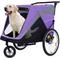 Show in main carousel: Yafylly 2-in-1 Bike Trailer & Push Cart for Pets with Dual Cup Pockets, Large, Purple/Black slide 4 of 5