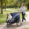 Show in main carousel: Yafylly 2-in-1 Bike Trailer & Push Cart for Pets with Dual Cup Pockets, Large, Blue/Black slide 1 of 5