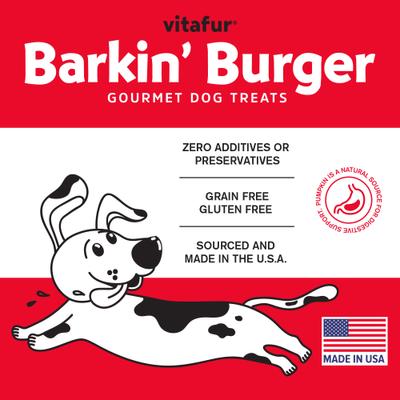 Show full view: Vitafur Barkin Burger Beef & Pumpkin Grain-Free Dehydrated Dog Treats, 24-oz bag slide 8 of 8