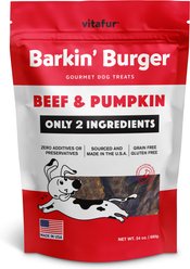 Vitafur Barkin Burger Beef & Pumpkin Grain-Free Dehydrated Dog Treats, 24-oz bag