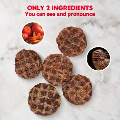 Show full view: Vitafur Barkin Burger Beef & Pumpkin Grain-Free Dehydrated Dog Treats, 24-oz bag slide 4 of 8