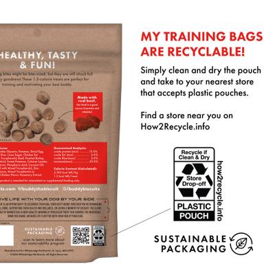 Show full view: Buddy Biscuits Trainers Training Bites Beef Flavor Soft & Chewy Dog Treats, 10-oz bag slide 7 of 12