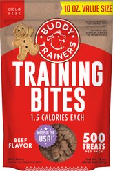 Buddy Biscuits Trainers Training Bites Beef Flavor Soft & Chewy Dog Treats, 10-oz bag