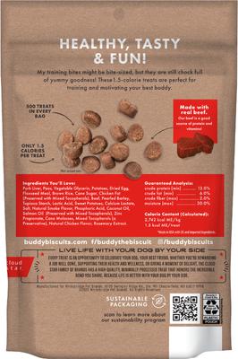 Show full view: Buddy Biscuits Trainers Training Bites Beef Flavor Soft & Chewy Dog Treats, 10-oz bag slide 3 of 12