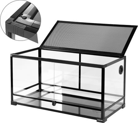 Show full view: REPTI ZOO Knock Down Reptile Terrarium with Swing Door, Black, 40-gal slide 3 of 7