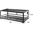 REPTI ZOO Knock Down Reptile Terrarium with Swing Door, Black