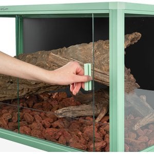 REPTI ZOO Light Weight Enclosure Reptile Terrarium, Green, 40-gal: 36 x 18 x 18-in