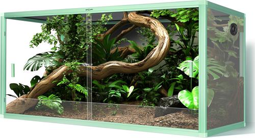 REPTI ZOO Light Weight Enclosure Reptile Terrarium, Green, 120-gal: 48 x 24  x 24-in - Chewy.com