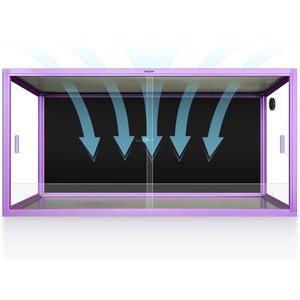 REPTI ZOO Light Weight Enclosure Reptile Terrarium, Purple, 120-gal: 48 x 24 x 24-in
