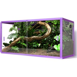 REPTI ZOO Light Weight Enclosure Reptile Terrarium, Purple, 120-gal: 48 x 24 x 24-in