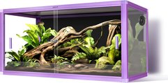 REPTI ZOO Light Weight Enclosure Reptile Terrarium, Purple, 40-gal: 36 x 18 x 18-in