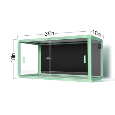 Show full view: REPTI ZOO Light Weight Enclosure Reptile Terrarium, Green, 40-gal: 36 x 18 x 18-in slide 5 of 10