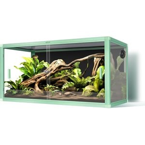 REPTI ZOO Light Weight Enclosure Reptile Terrarium, Green, 40-gal: 36 x 18 x 18-in