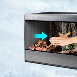 REPTI ZOO Durable Wood-Plastic Composite Habitat Reptile Terrarium with Removable Sliding Glass Doors & A Mesh Screen Top, Grey, 64-gal: 47-in slide 2 of 4