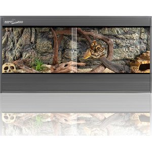 REPTI ZOO Black PVC Reptile Terrarium