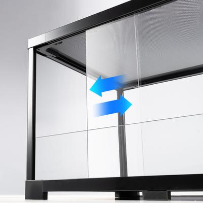 Show full view: REPTI ZOO Double Stacked Glass Habitat Reptile Terrarium, Black, 2 count, 34-gal: 24 x 18 x 44-in slide 6 of 8