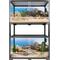 Show in main carousel: REPTI ZOO Double Stacked Glass Habitat Reptile Terrarium, Black, 2 count, 34-gal: 24 x 18 x 44-in slide 1 of 8