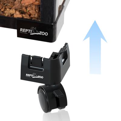 Show full view: REPTI ZOO Reptile Terrarium with Caster Wheels, Black, Large: 64-gal slide 5 of 6