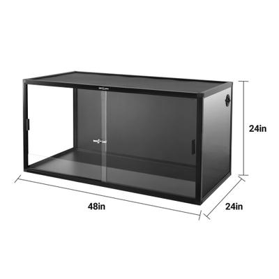 Show full view: REPTI ZOO Light Weight Enclosure Reptile Terrarium, Black, 120-gal: 48 x 24 x 24-in slide 3 of 8