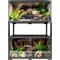 Show in main carousel: REPTI ZOO Double Stacked Glass Habitat Reptile Terrarium, Black, 2 count, 20-gal: 24 x 18 x 32-in slide 1 of 7